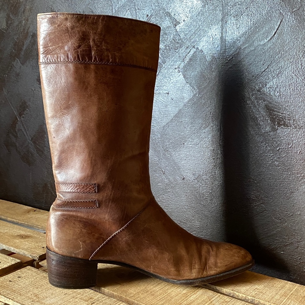 Vintage 70’s Brown Leather men's Boots